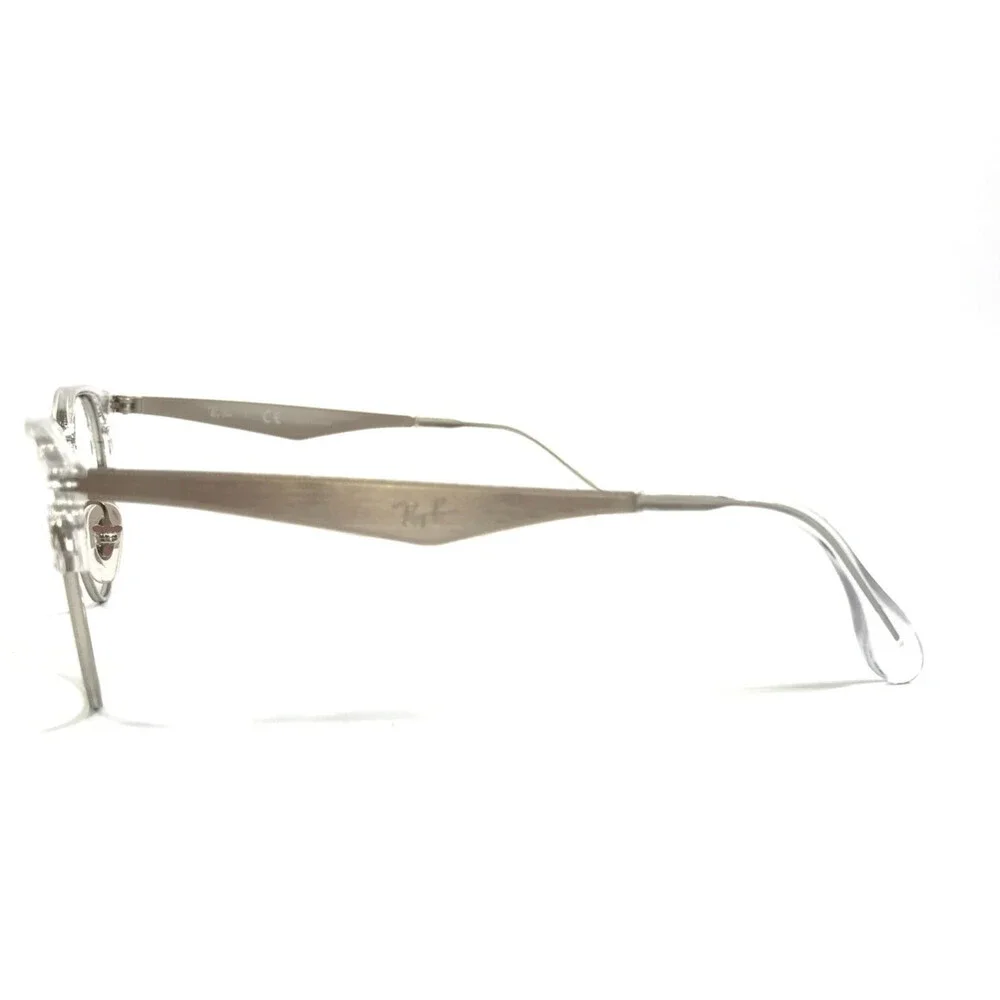 Ray-Ban Eyeglasses Frames RB6396 2936 Clubmaster Polished Clear Silver 51-19-140